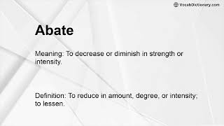 Abate Meaning