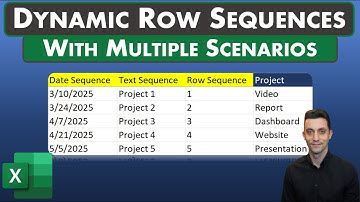 Excel Tips - Dynamic Row Sequences | Basic and Advanced