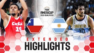 Chile 🇨🇱 vs Argentina 🇦🇷 | Extended Highlights | FIBA AmeriCup 2025 Qualifiers 2025