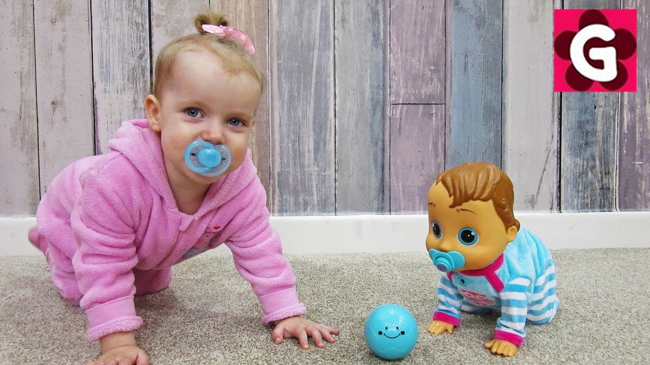 Gaby playing with Baby Doll Toy and Pink Car