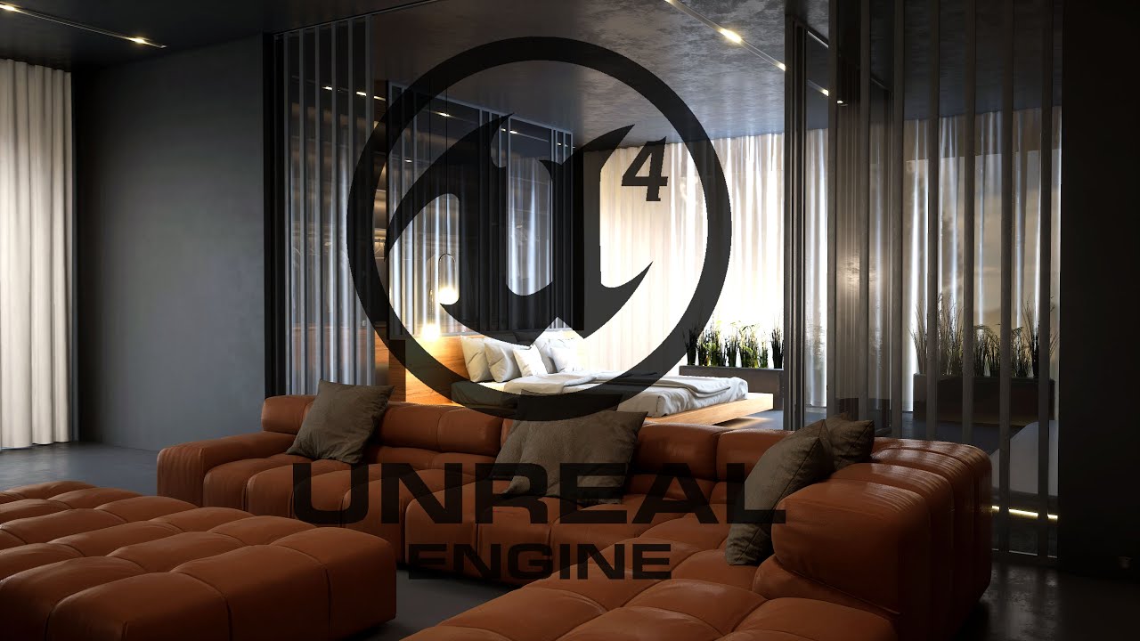 Unreal Engine 4 Ray tracing interior design animation - YouTube
