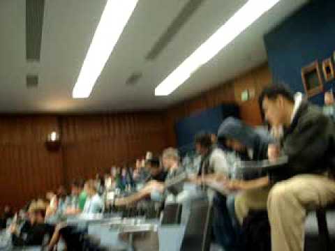 skip to around 0:35 if you're impatient. we pranked a chem class in lecture hall 1 for halloween. we're not even in that class but we just sat in it anyway... lol. the prof. looked pretty upset but i think she cracked a smile at the same time. the suit was made from random stuff at walmart.