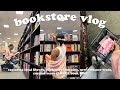 Cozy bookstore vlog   come book shopping at barnes with me  library run  huge book haul