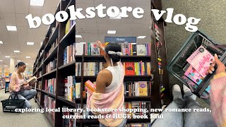 *cozy* bookstore vlog ☁✨  come book shopping at barnes with me + library run & HUGE book haul!