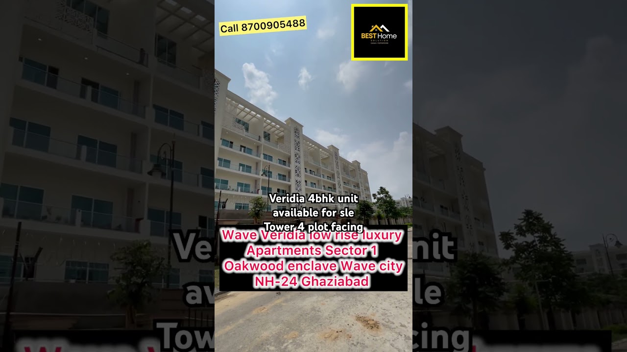 Wave Veridia 4bhk 2385sqft tower 4 plot facing price 3cr 