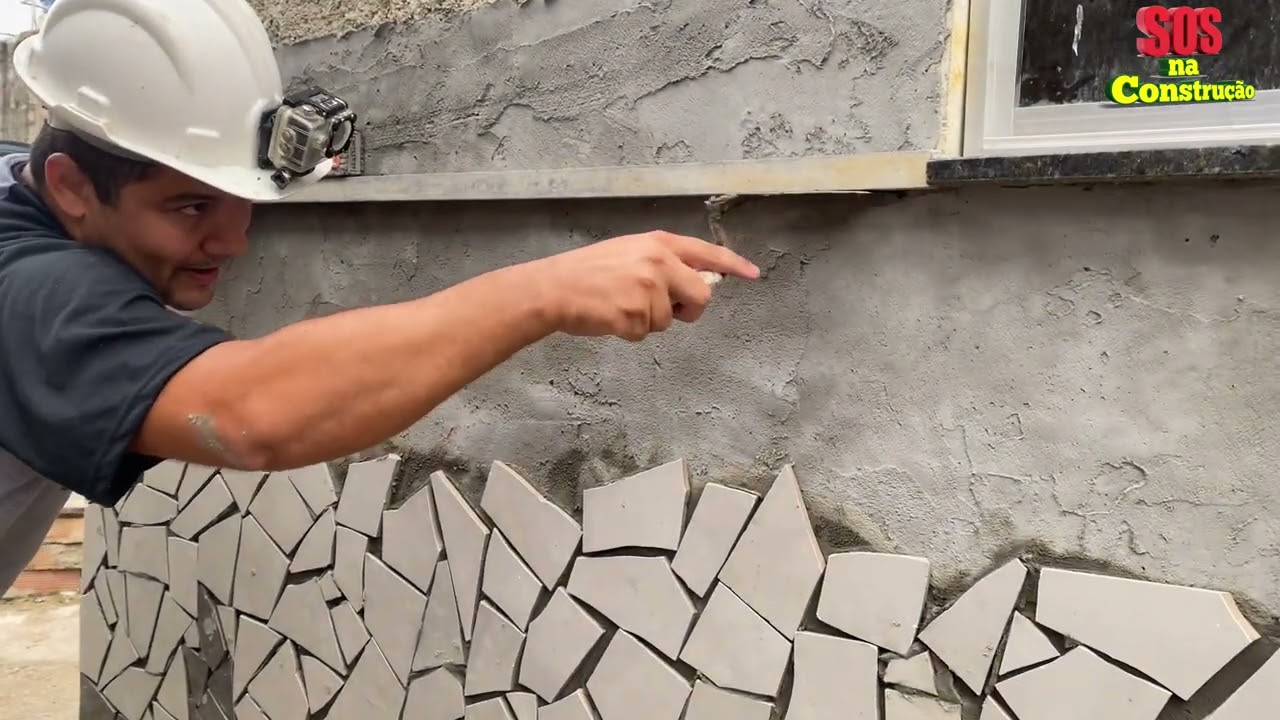 IDEIA DE GENIO.. REBOCO PRA QUE SE TENHO CACOS DE PISO SOBRANDO