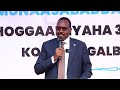 Hadal jeedinta Guddoomiyaha Golaha Wakiillada KG Mahad Maxamed Sheekh ee Munaasabadda Caleema saarka
