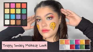TRIPPY SMILEY FACE MAKEUP LOOK || LEE MALLAH Guide