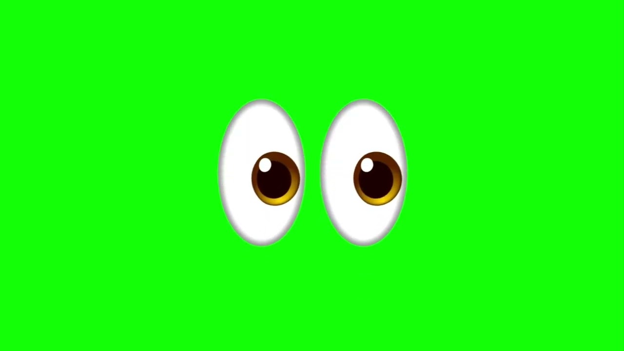 iPhone eyes emoji blinking animated on green screen background (HD EXCLUSIVE)