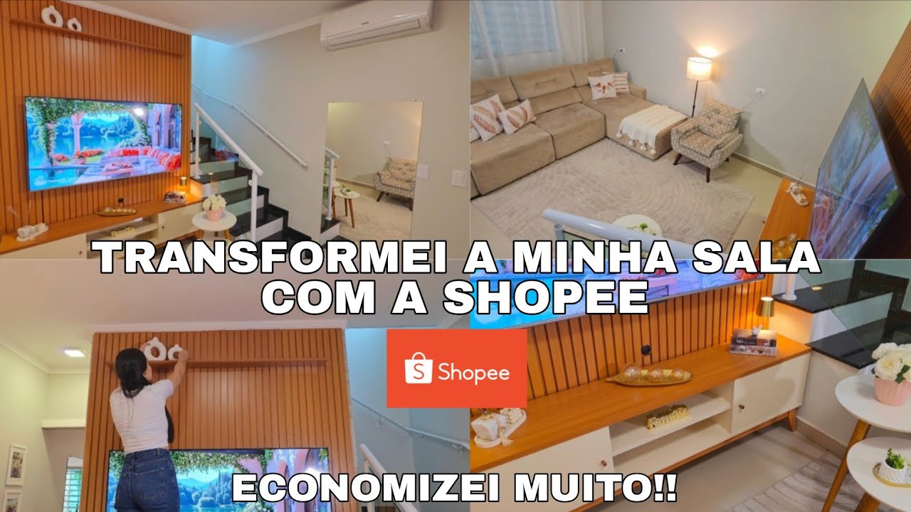 COMPREI MEUS MOVEIS NA SHOPEE GASTANDO POUCO/decoração da shopee