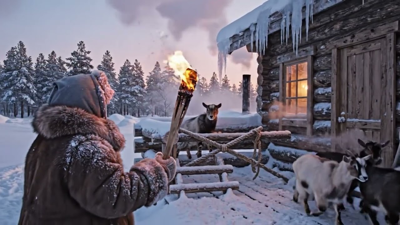 90-Year-Old Woman vs 1000 Wolves to Protect Her Buffalo at –71°C | Yakutia Survival