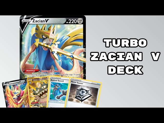 BATALHA DE DECK POKEMON COM TURBO ZACIAN V - BARALHO DE CARTA POKEMON TCG  (PTCGO)