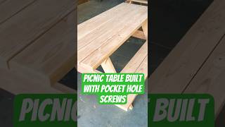 How to build a sturdy picnic table with pocket hole screws #weekendcrafting #myhandmade #diy #wood