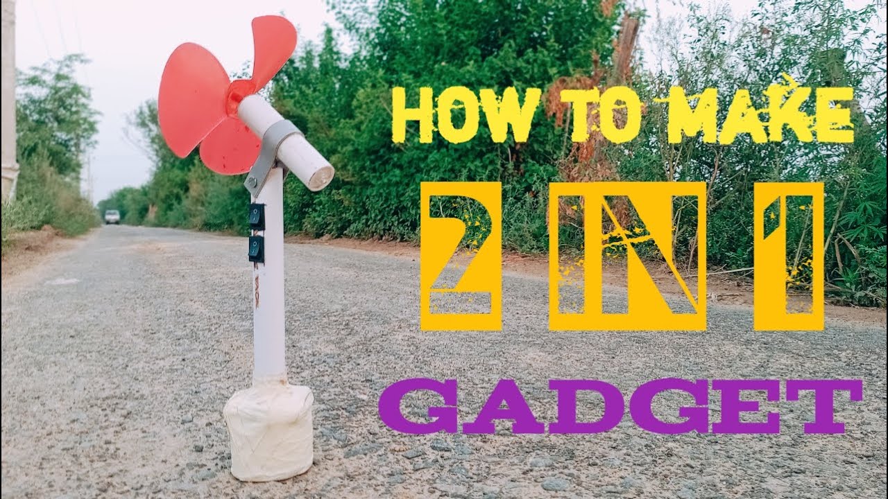 Emergency light and portable fan घर पर कैसे बनाये | How to make 2 in 1 Gadgets