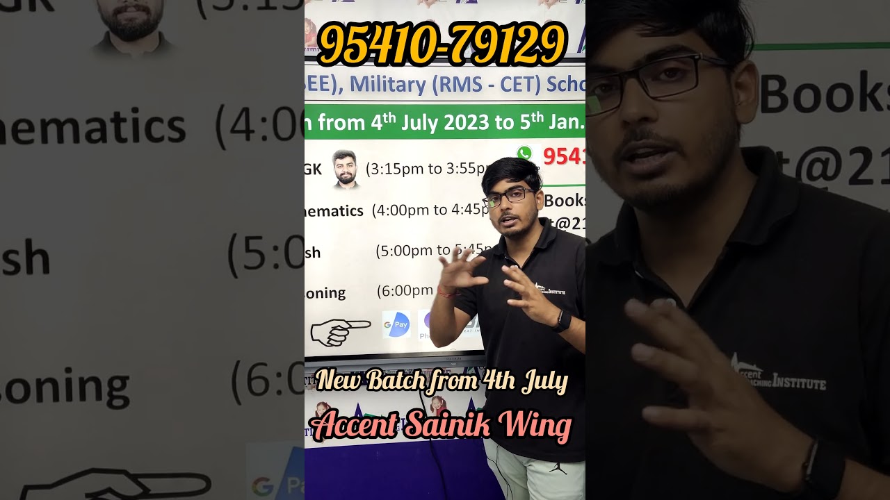 Best Online Classes for Sainik school coaching and RMS by Academy Accent Sainik Wing