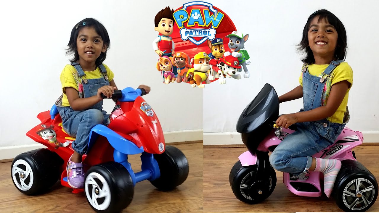 paw patrol 6v electronic bike