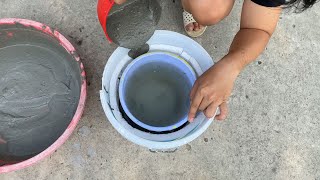Easy and quick - How to make unique cement pots at home