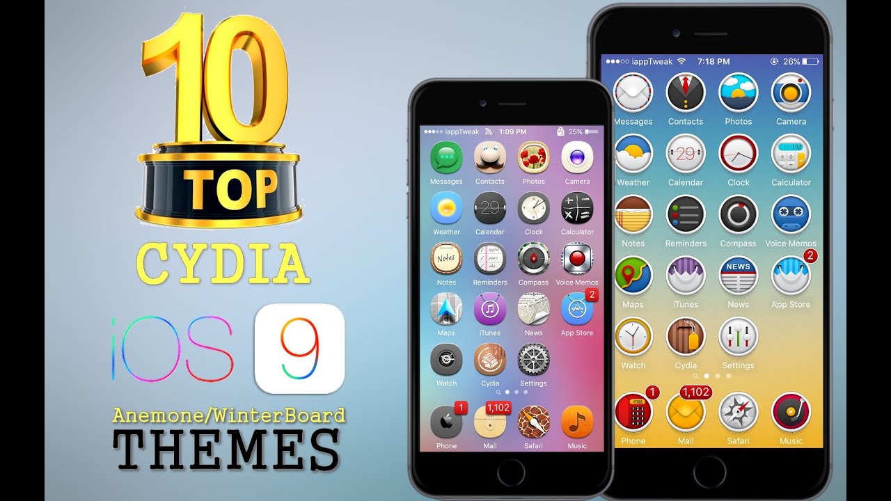 Top 10 Brand New Cydia Anemonewinterboard Themes For Ios 9 902