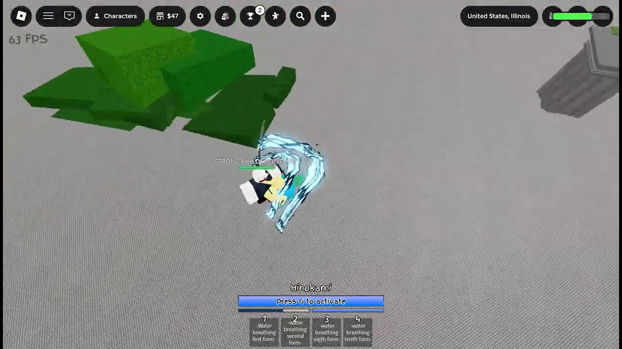 (High Effort) Tanjiro Kamado Moveset in JJS