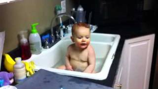 Jack takes a bath