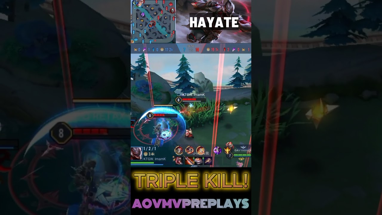 Hayate 😎 Triple Kill! ⚡ Arena of Valor 🔥