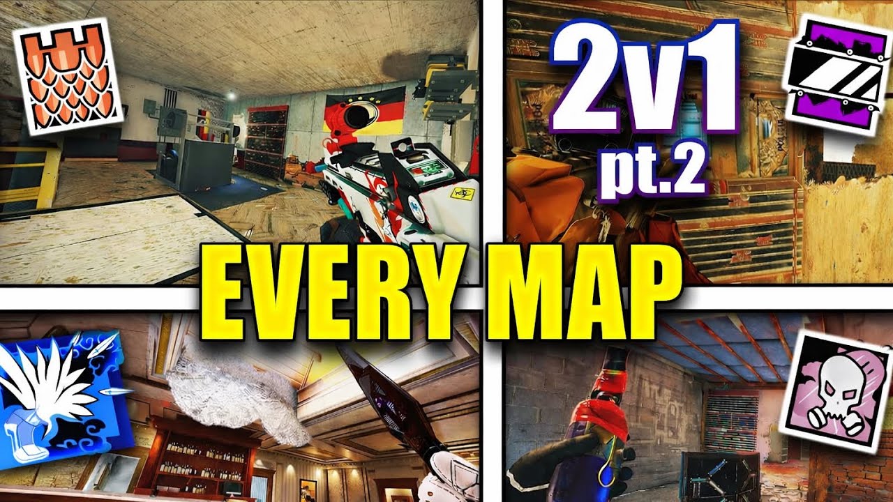 1 CHAMP VS 2 NOOBS ON EVERY MAP!! (Rainbow Six Siege)