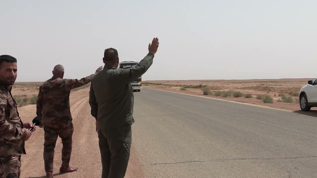 قطعات لواء علي الاكبر تنسحب من قاطع مسؤولية تأمين طريق الحجاج بعد وصول اخر قافلة للحدود العراقية