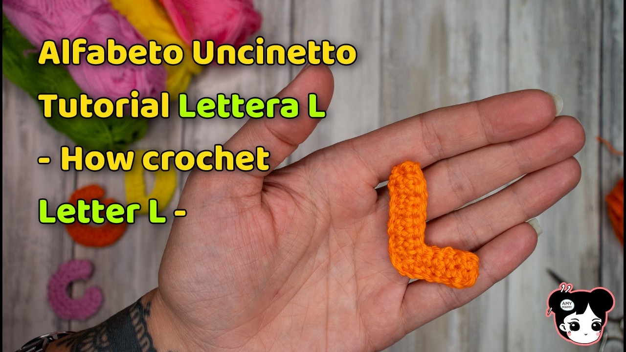 Lettera L uncinetto Tutorial - Alfabeto all'Uncinetto Facile, Veloce e piccolo