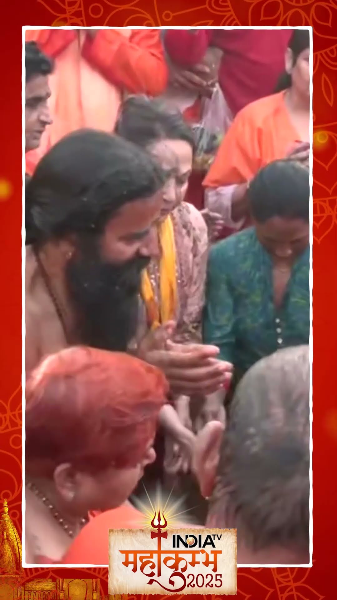 #babaramdev ने #mahakumbh में लगाई डुबकी #amritsnan #mahakumbh2025