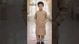 Kids Waistcoat Set Golden | Boys Traditional Waistcoat Dress for Eid &amp; Weddings