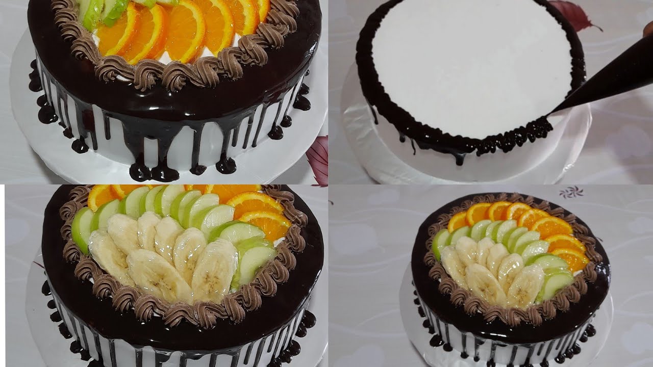 📢 Meyvəli, Jeleli, Şokaladlı Tort🍌🍊🍏 Meyvənin rəngi qaralmasın deyə jeledən necə istifadə olunur