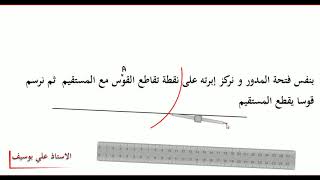 انشاء مستقيم مواز لمستقيم و يشمل نقطة معلومة رياضيات أولى و ثانية متوسط
