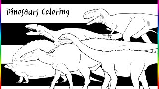 Dinosaur movie. Shantungosaurus and 4 others dinosaurs | dinosaur cartoon | dinosaur videos | 공룡 그리기