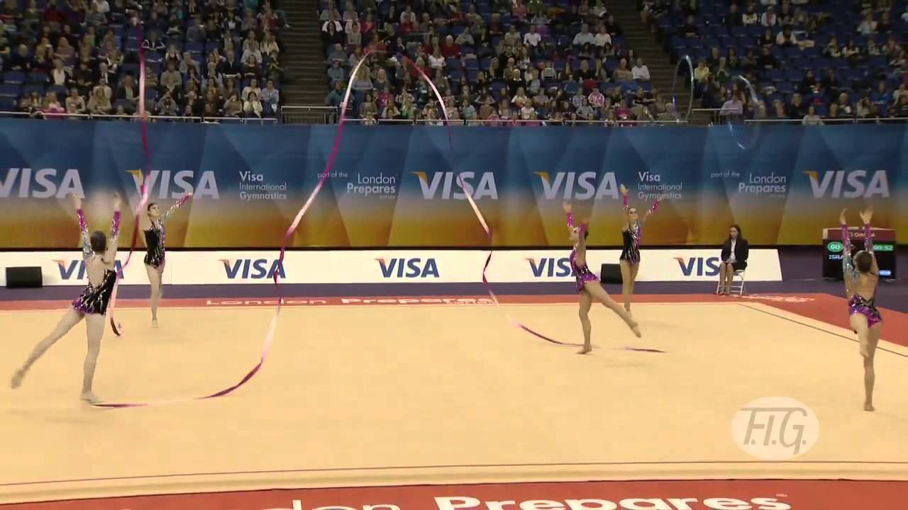 London 2012 Qualifiers - Rhythmic Gymnastics Groups (ribbon,hoop) - Israel
