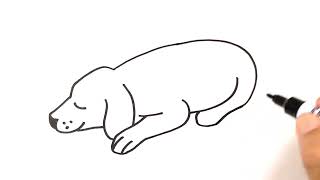 How to DRAW a DOG SLEEPING Easy Step by Step How to DRAW a DOG SLEEPING Easy Step by Step