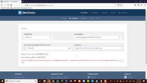 How to Send BCOT Tokens from Omni Wallet - Video Example
