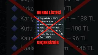 Hurda Alımına Artık Aracılık Yapmıyorum