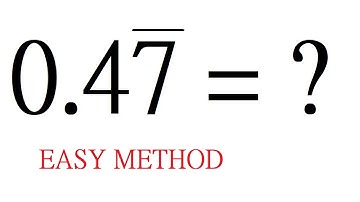 Express 0.47 bar( only on  7) in the form of p/q.Trick to write p/q form