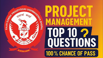 Project Management Important Questions | 100% Exam Pass | RGPV B.Tech CS 6th Sem #projectmanagement