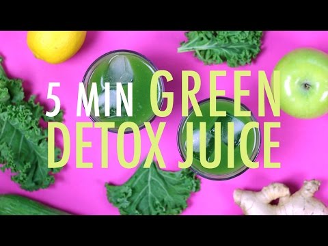 EASY 5 MIN GREEN DETOX JUICE | Healthy Detox Recipes