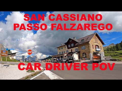 DRIVING IN ITALY - San Cassiano-Passo Falzarego. Driver POV-GOPRO. 4K GOPRO