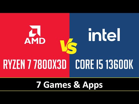 RYZEN 7 7800X3D vs CORE I5 13600K - Apps & Gaming 1080p 1440p (RTX 4090)