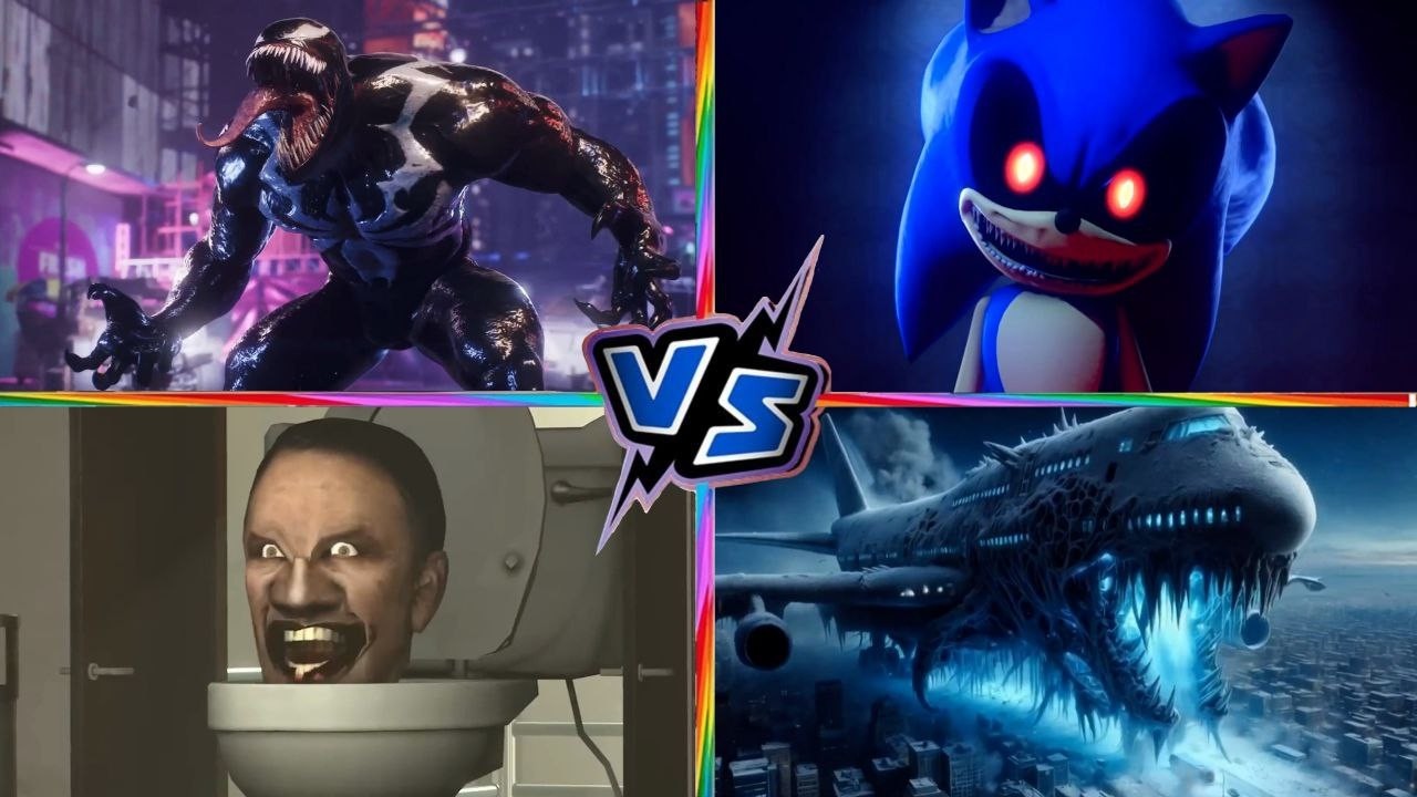 VENOM MONSTER 🕷️🖤 vs SONIC MONSTER 💙⚡ vs SKIBIDI TOILET 🚽💀 vs INFECTED SKY ☁️🦠 | EPIC MONSTER BATTLE