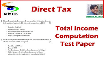 Total income computation by deepak gupta