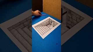 3D Art Trick! FULL VIDEO HERE ☝️#drawing #shorts #3dart #viralshorts #3ddrawing #draw #fyp #art