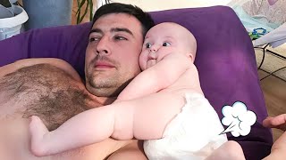 Heartwarming Funny Baby and Daddy Moments  Funny Baby Videos