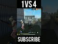 Easy 1 vs 4 clucth #freefire #shorts