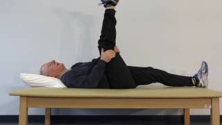 Lying Down Single Hamstring Stretch