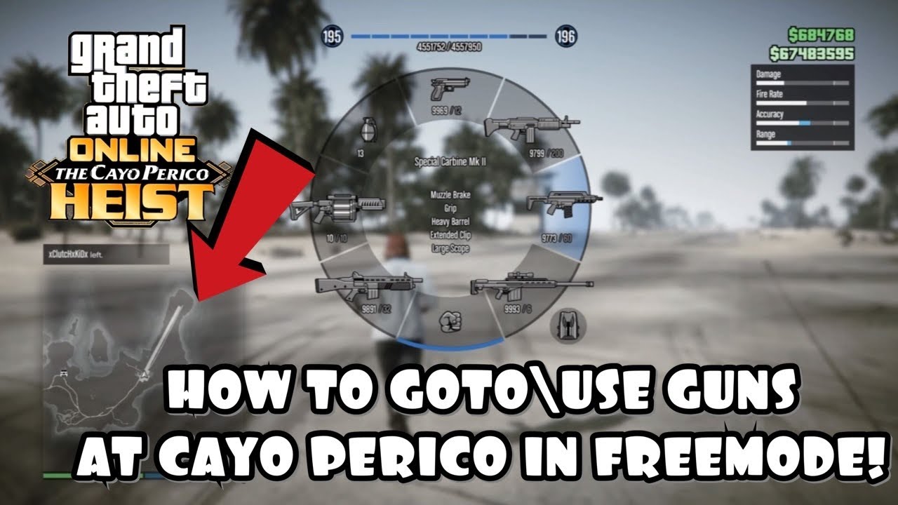 How To Goto Cayo Perico In Free Roam GLITCH WITH GUNS NO GUARDS! Gta 5