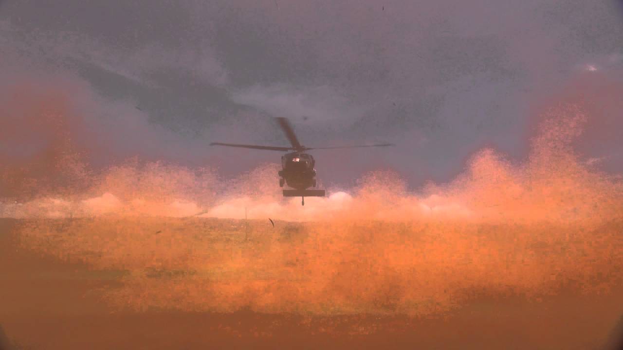 US Army Blackhawk UH60 FAIL Medevac Helicopter Taking Off with Rotor